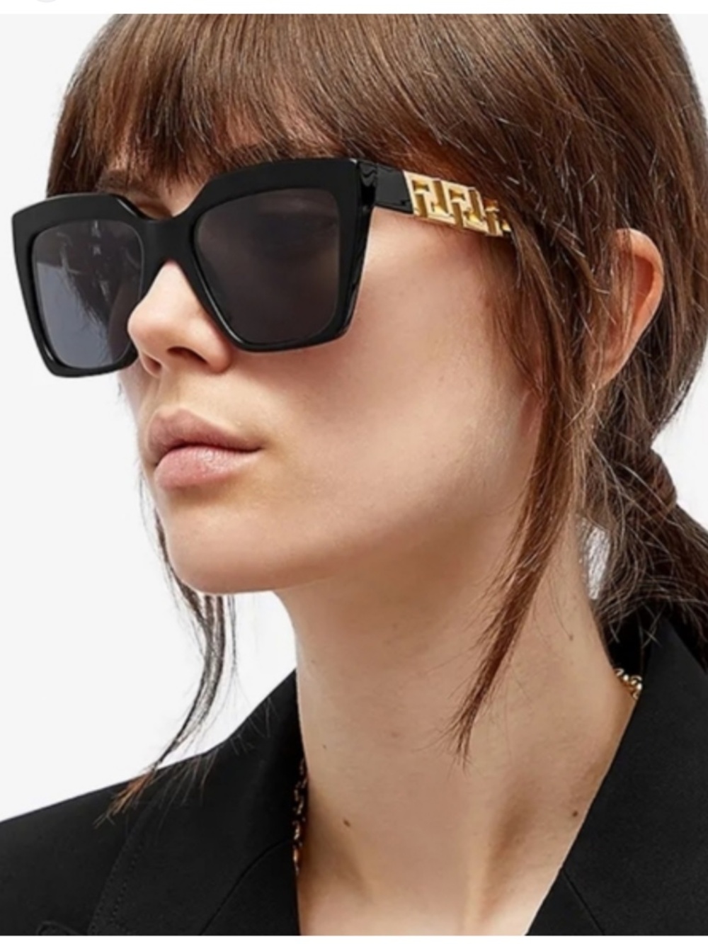 VERSACE Dark Gray Square Ladies Sunglasses VE4418 GB1/87 56
